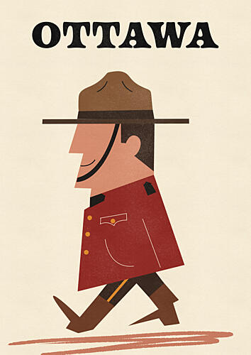 Ottawa Mountie Walking Art Print