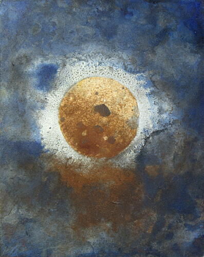 Golden Cosmic Sphere Art Print by Claudio Boczon