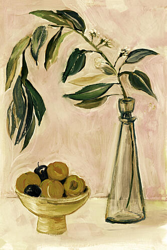 Fruit and Branch Still Life Alimentation reproduction