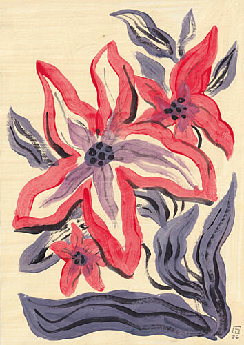 Vibrant Floral Blooms Art abstrait reproduction