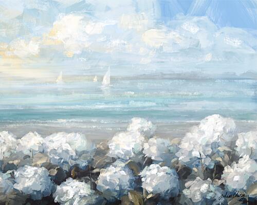 Coastal Hydrangea Serenity Art Print by Julia Cheney