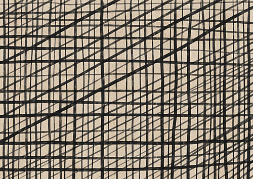 Interwoven Grid Pattern Art abstrait reproduction