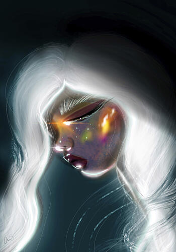 Cosmic Woman Portrait Mode reproduction