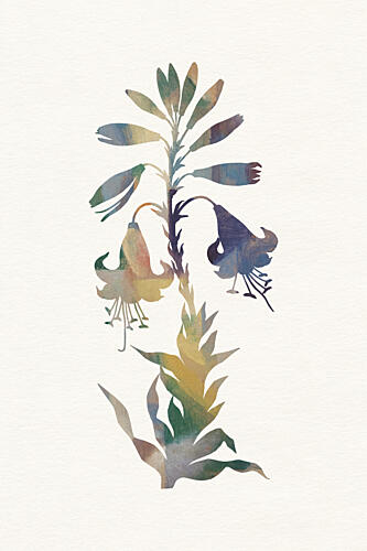 Watercolor Botanical Bloom Aquarelle reproduction