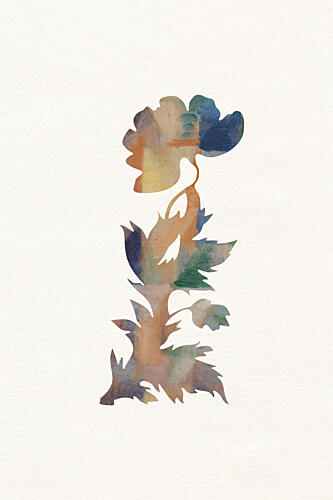 Watercolor Botanical Bloom Impressionniste reproduction