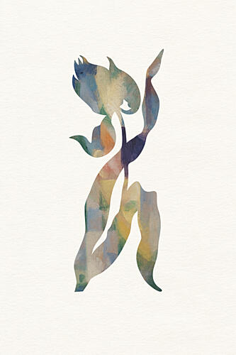 Watercolor Bloom Art nouveau reproduction