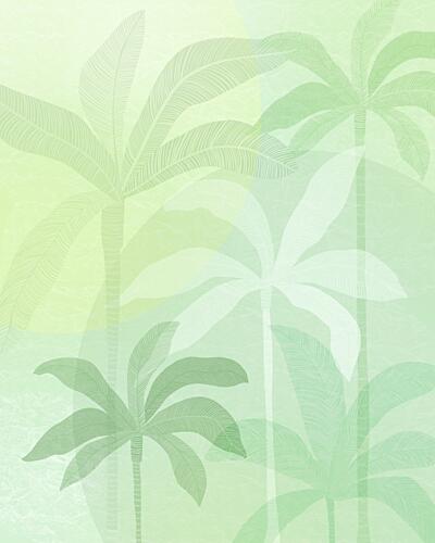Tropical Green Palms Toile murale reproduction