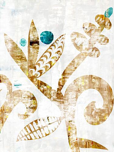Earthy Botanical Abstract Art Print by Annick