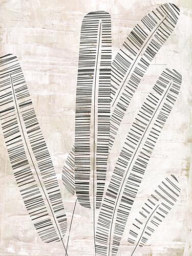 Abstract Botanical Lines Art Print by Annick