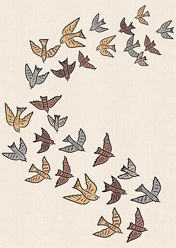Birds in Flight Pattern Art Print by Nicholas