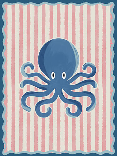 Playful Blue Octopus Océan reproduction