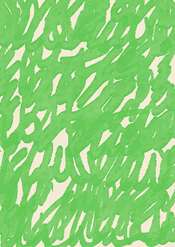 Fresh Green Strokes Aquarelle reproduction