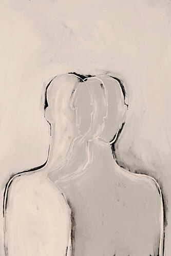 Serene Layered Figures Art abstrait reproduction