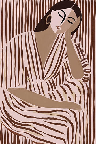 Elegant Striped Repose Mode reproduction
