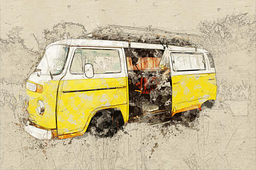 Vw Combi Art Print