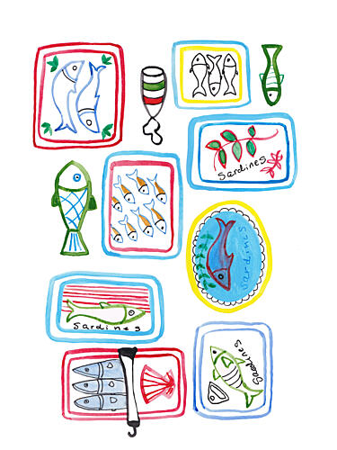 Colorful Sardine Collection Alimentation reproduction