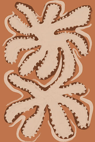 Earthy Organic Shapes Art Print