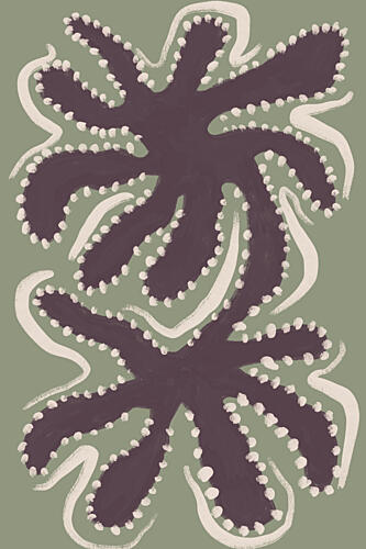 Flowing Marine Shapes Art abstrait reproduction