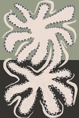 Reflected Octopus Forms Art abstrait reproduction