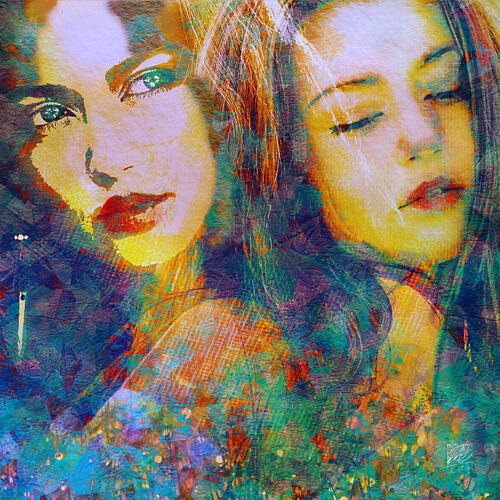 Vibrant Abstract Women Mode reproduction
