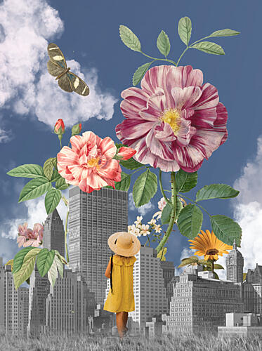 Blooming City Dream Surréaliste reproduction