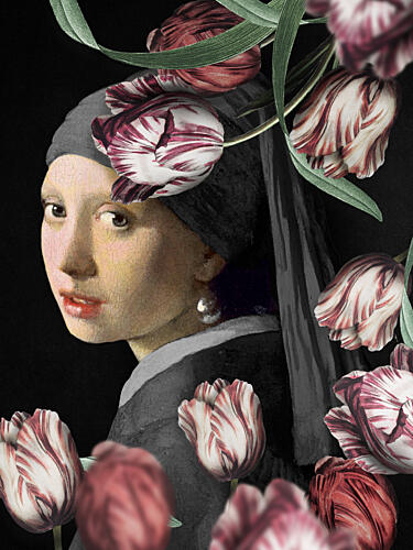 Mysterious Floral Portrait Art Print