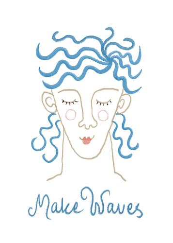 Make Waves Dreamer Art Print by Caroline Roberts