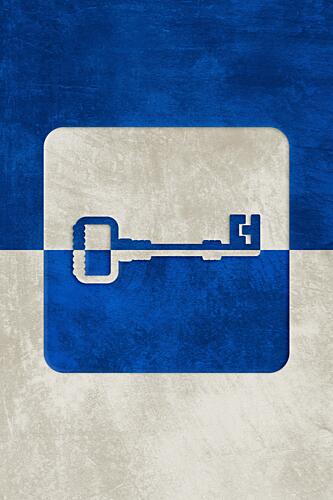 Vintage Abstract Key Géométrique reproduction