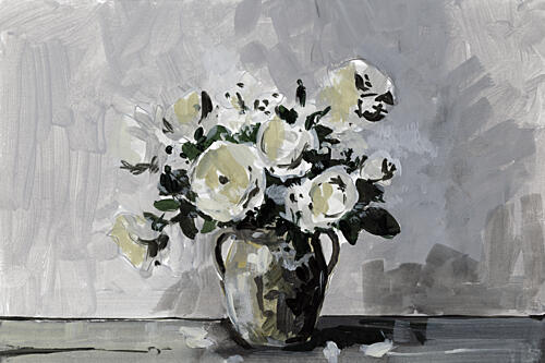 Elegant White Flowers Art Print by Cartissi
