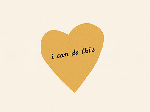 I Can do This Heart Art Print by NewLayer Studio