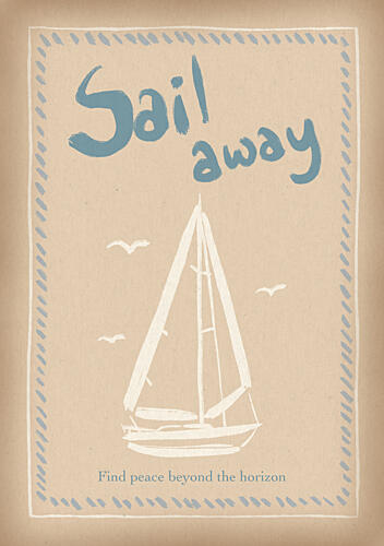 Sail Away Serenity Art Print by Katarzyna Gasiorowska