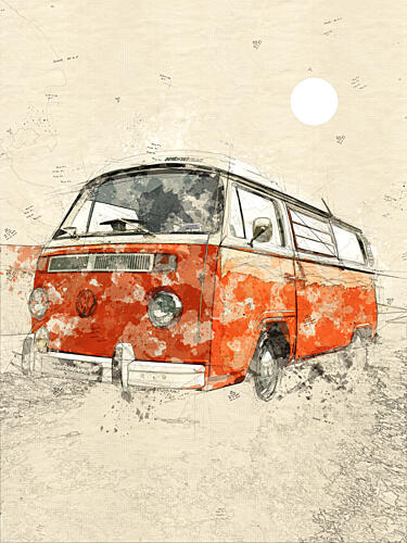 Retro van Journey Voyage reproduction