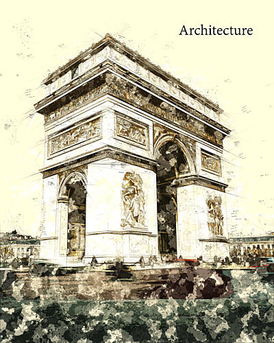 Arc de Triomphe Sketch Classique reproduction