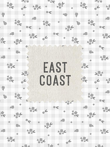 East Coast Floral Gingham Art Print by Jolly and Dash