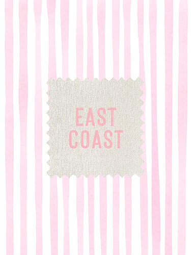 East Coast Pink Stripes Art Print by Jolly and Dash