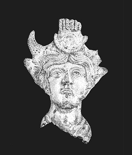 Classical Goddess Bust Art Print by E.C. Mazur