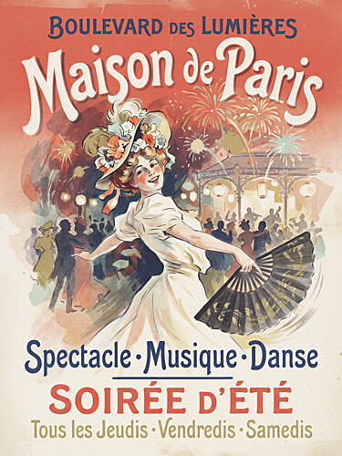 Elegant Paris Summer Evening Art Print