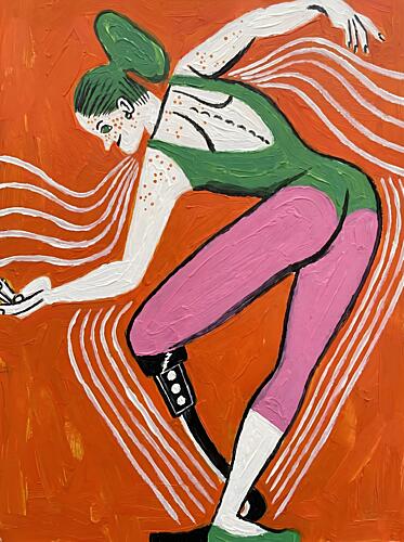 Confident Prosthetic Dancer Art Print by Hugo
