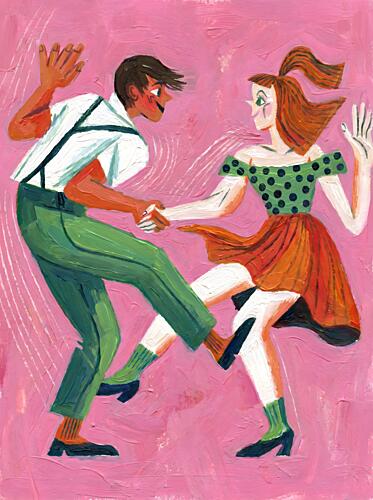 Swing Dance Couple Danse reproduction