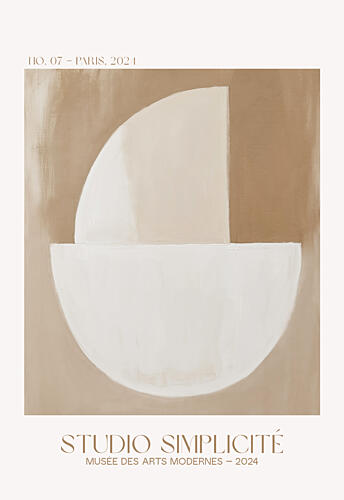 Soft Abstract Shapes Geometric Print