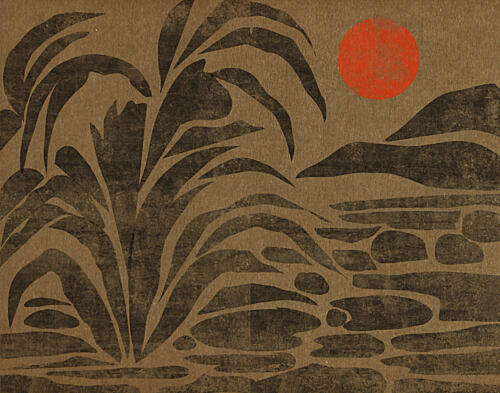 Red Desert Sun Toile murale reproduction