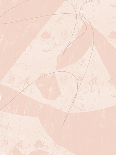 Blush Pink Minimalist Flow Art Print by Yuli Saputra