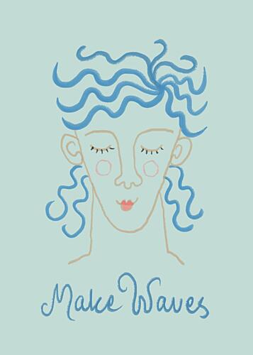 Wavy Haired Dreamer Figuratif reproduction