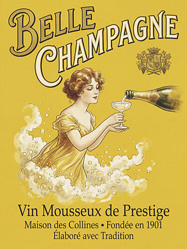 Elegant Champagne Pour Art Print