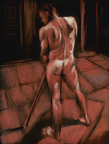 Red Tones Figure Study Classique reproduction