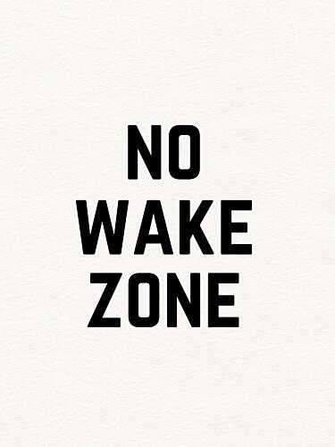 No Wake Zone Message Inspirant reproduction