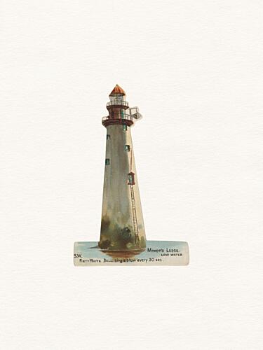 Calm Lighthouse Watercolor Art Print by Wild Violets