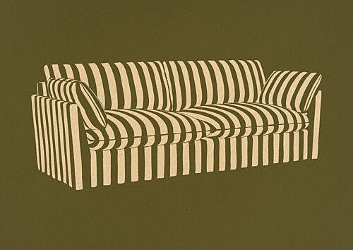 Striped Sofa Classic Géométrique reproduction