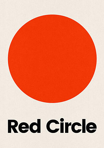 Bold Red Circle Art Print by Rosi Feist