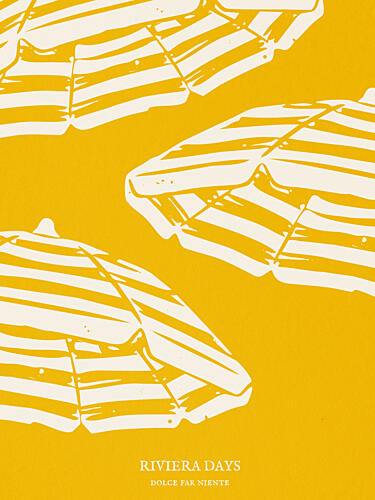 Riviera Summer Umbrellas Art Print